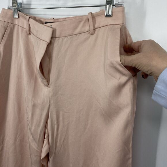 J Crew Womens Ingrid Pants size 8 Peach Gramercy Twill High Rise - Picture 9 of 14